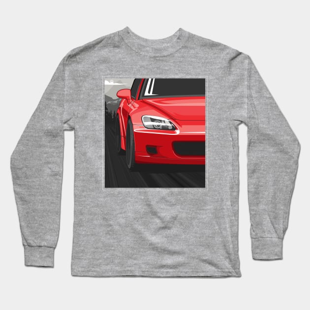 Honda S2000 AP1 Rolling - New Formula Red Long Sleeve T-Shirt by wearapex